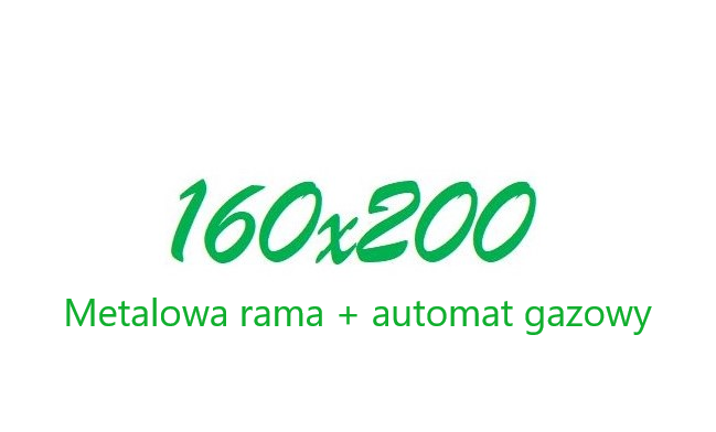 160x200 metalowa rama + automat gazowy 