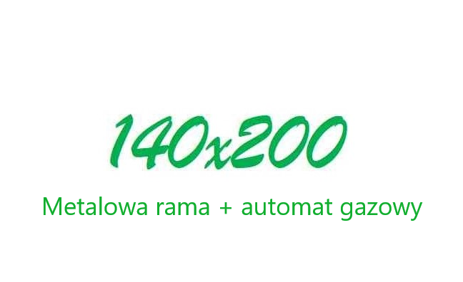 140x200 metalowa rama + automat gazowy 
