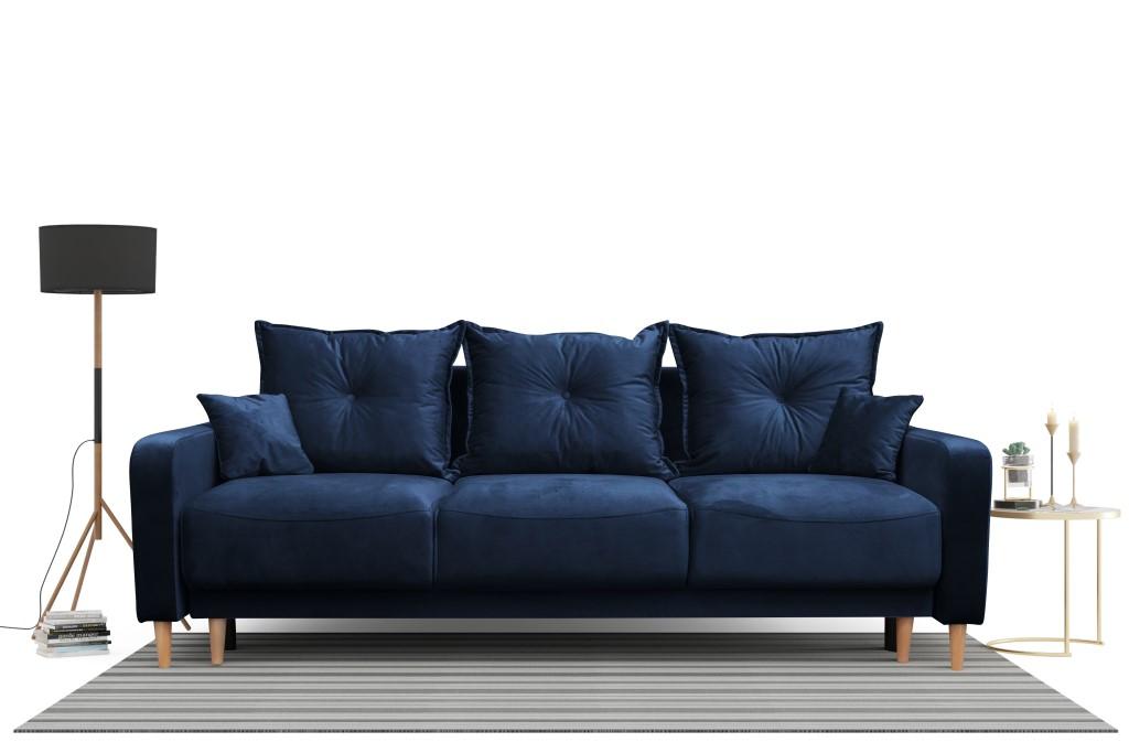 Granatowa sofa do salonu