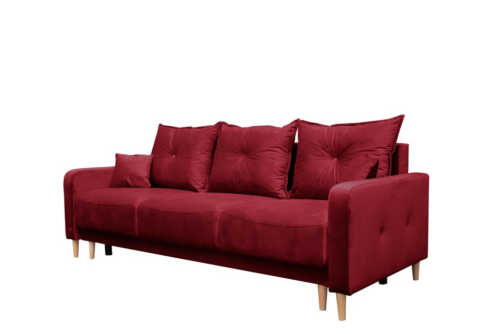 Czerwona sofa do salonu